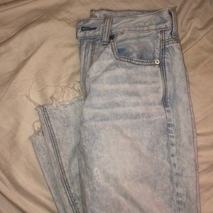 High Rise Faded Jeans